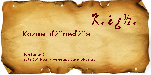 Kozma Éneás névjegykártya