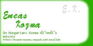 eneas kozma business card